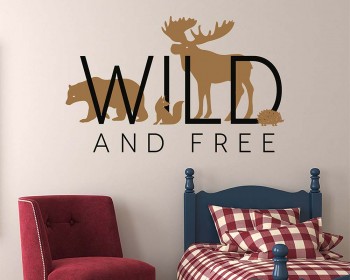 Wild and Free Woodland Animals Decal